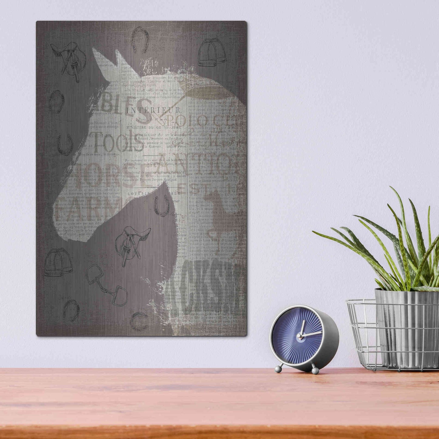 Luxe Metal Art 'Equine III' by James Wiens, Metal Wall Art,12x16