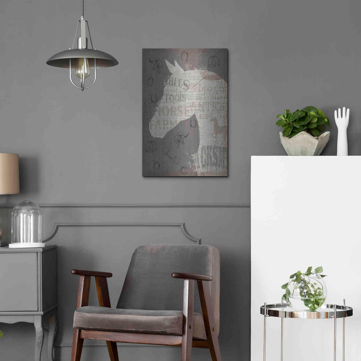 Luxe Metal Art 'Equine III' by James Wiens, Metal Wall Art,16x24