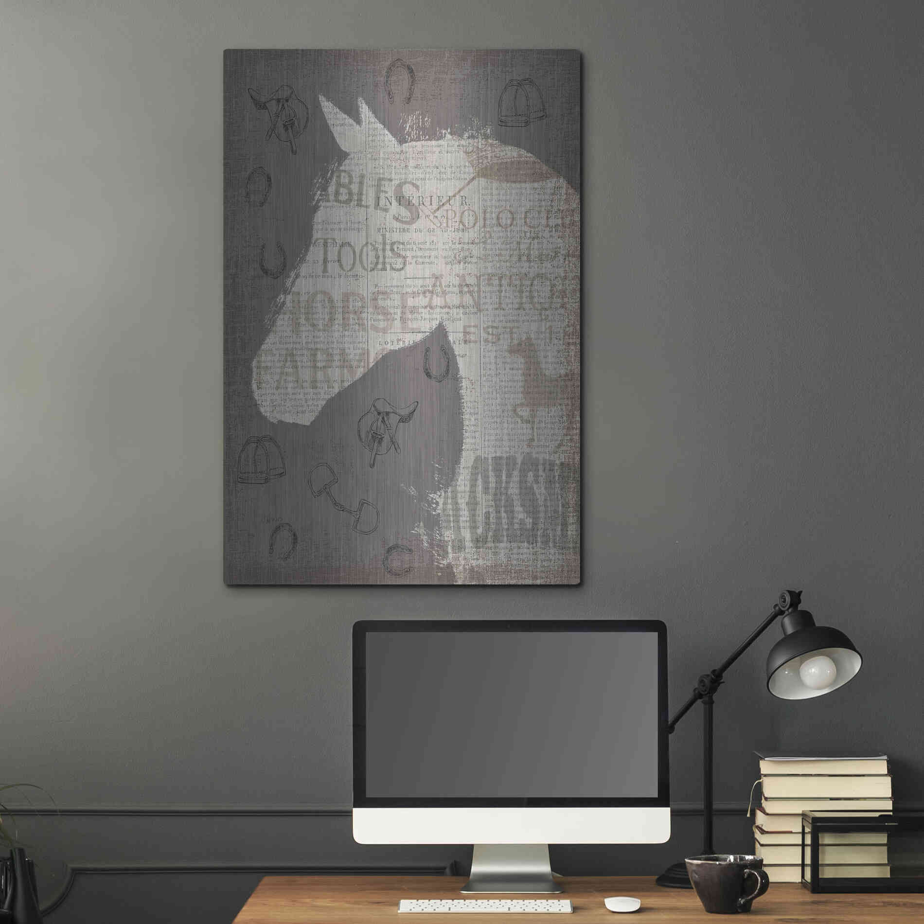 Luxe Metal Art 'Equine III' by James Wiens, Metal Wall Art,24x36
