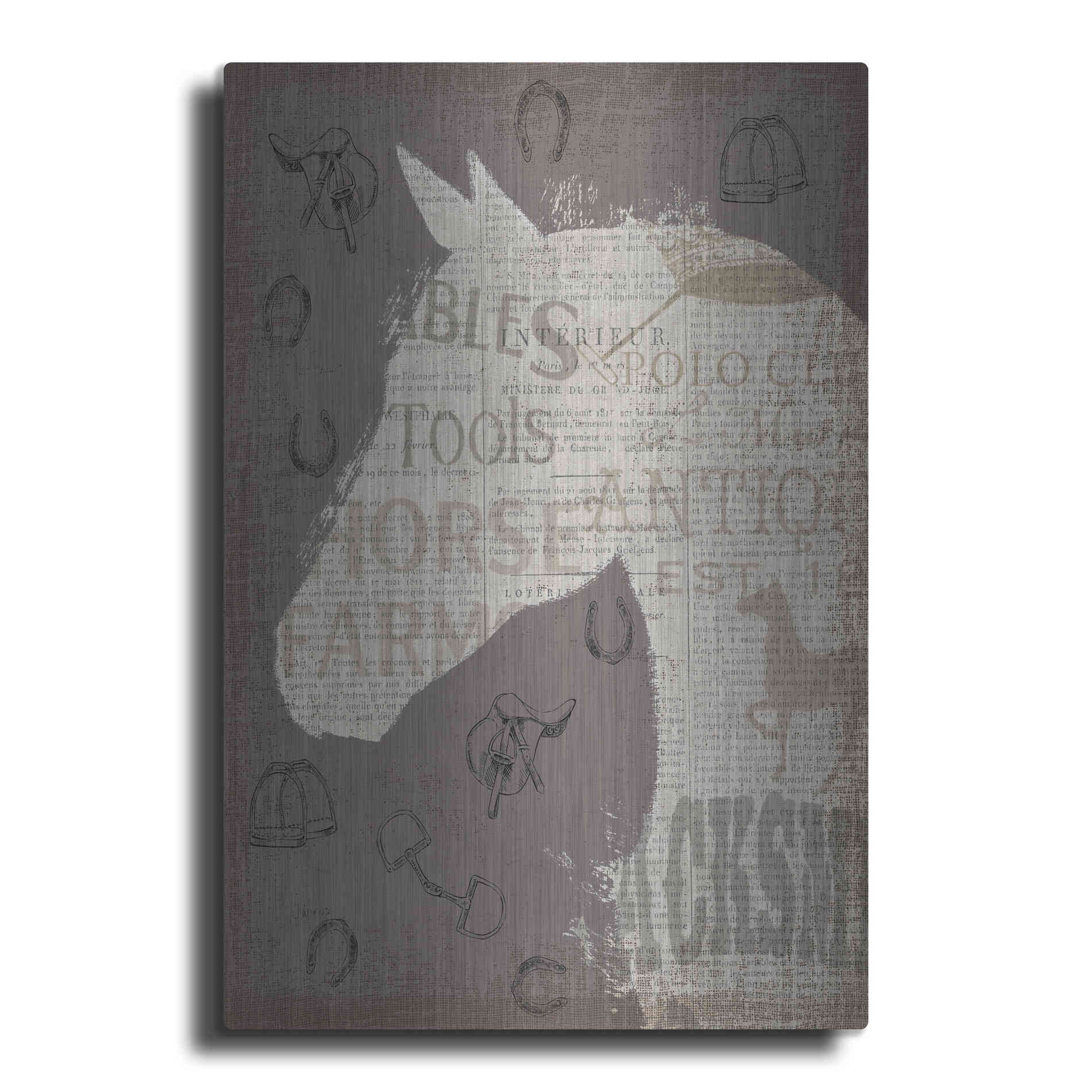 Luxe Metal Art 'Equine III' by James Wiens, Metal Wall Art