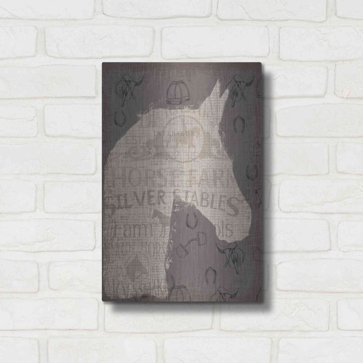 Luxe Metal Art 'Equine II' by James Wiens, Metal Wall Art,12x16