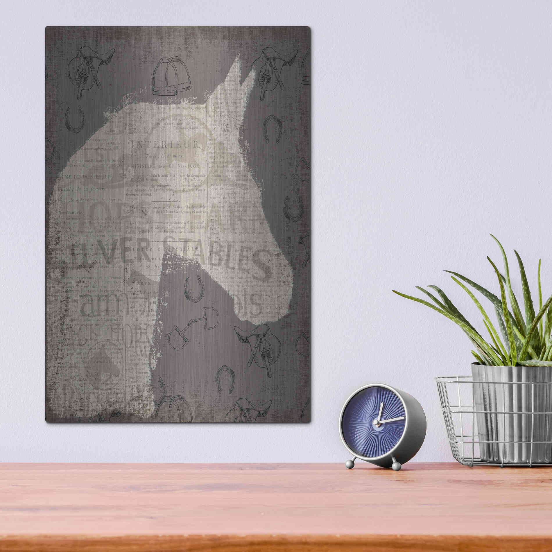 Luxe Metal Art 'Equine II' by James Wiens, Metal Wall Art,12x16