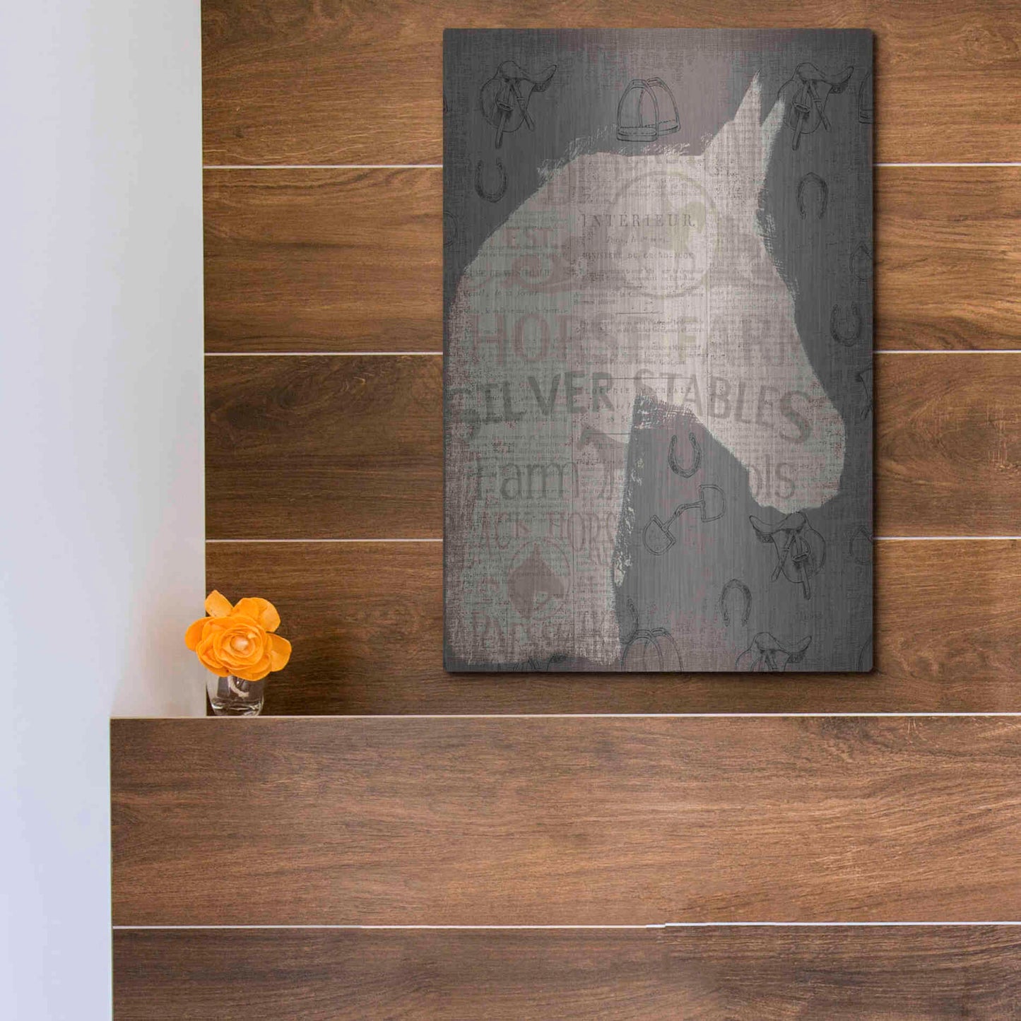 Luxe Metal Art 'Equine II' by James Wiens, Metal Wall Art,12x16