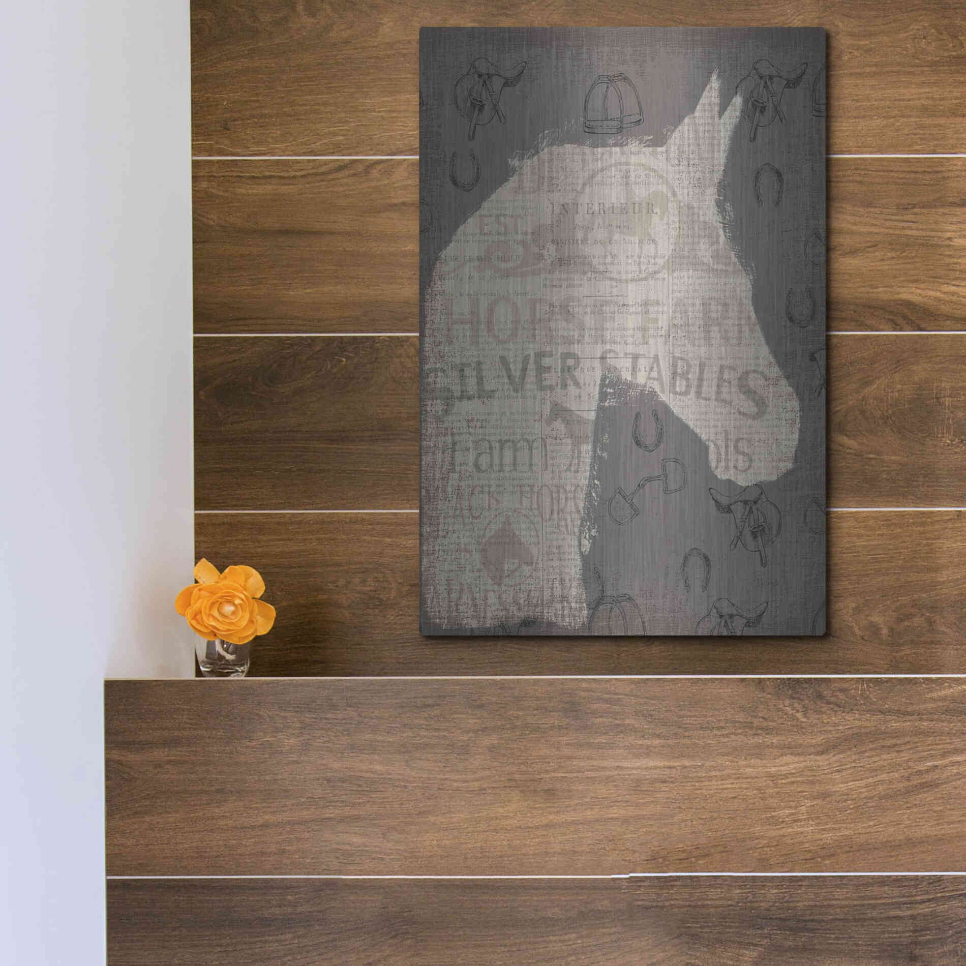 Luxe Metal Art 'Equine II' by James Wiens, Metal Wall Art,12x16