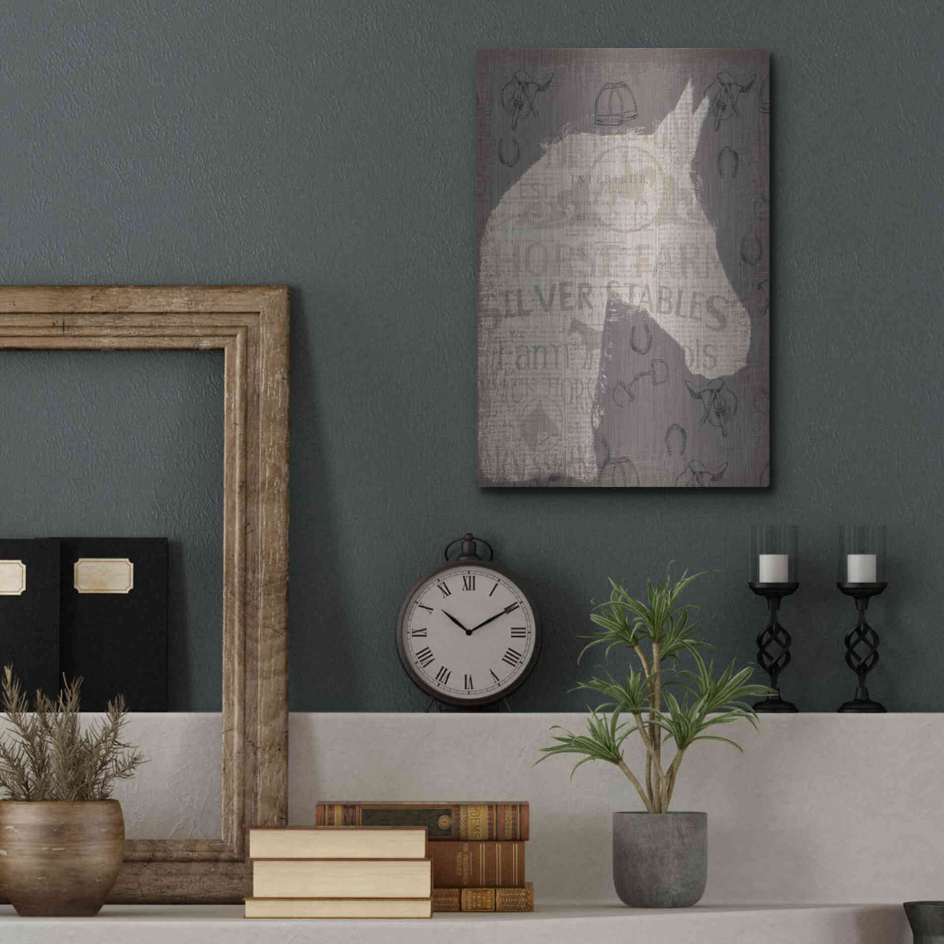 Luxe Metal Art 'Equine II' by James Wiens, Metal Wall Art,12x16