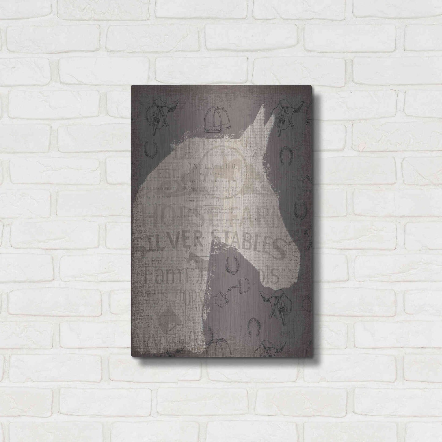 Luxe Metal Art 'Equine II' by James Wiens, Metal Wall Art,16x24