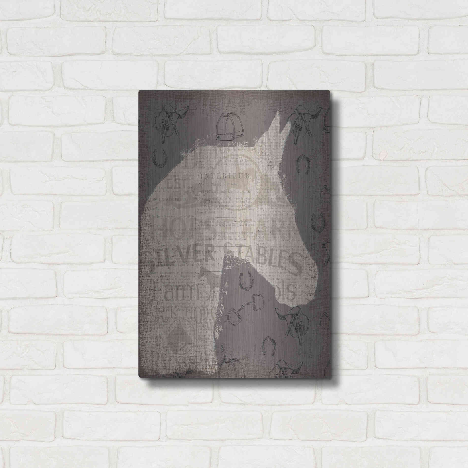 Luxe Metal Art 'Equine II' by James Wiens, Metal Wall Art,16x24