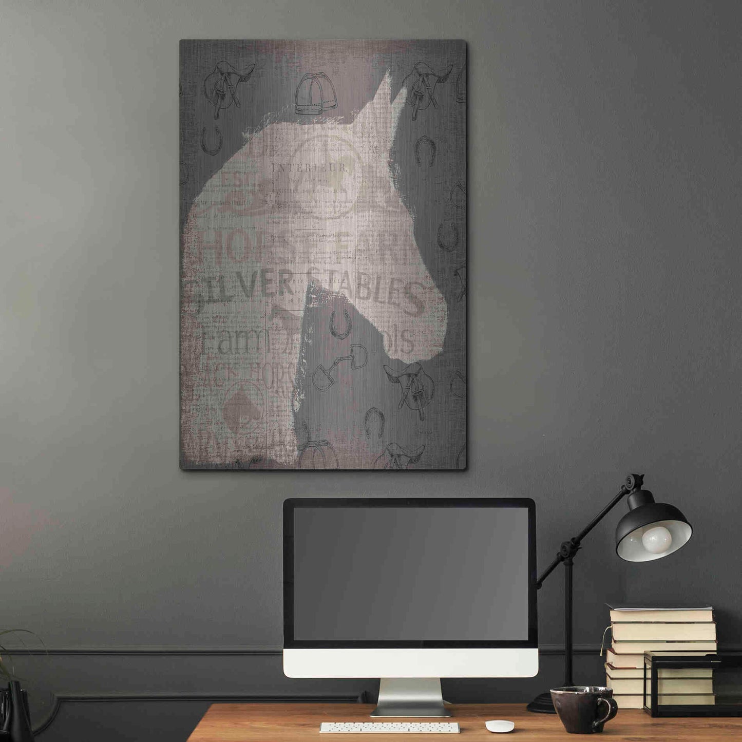 Luxe Metal Art 'Equine II' by James Wiens, Metal Wall Art,24x36