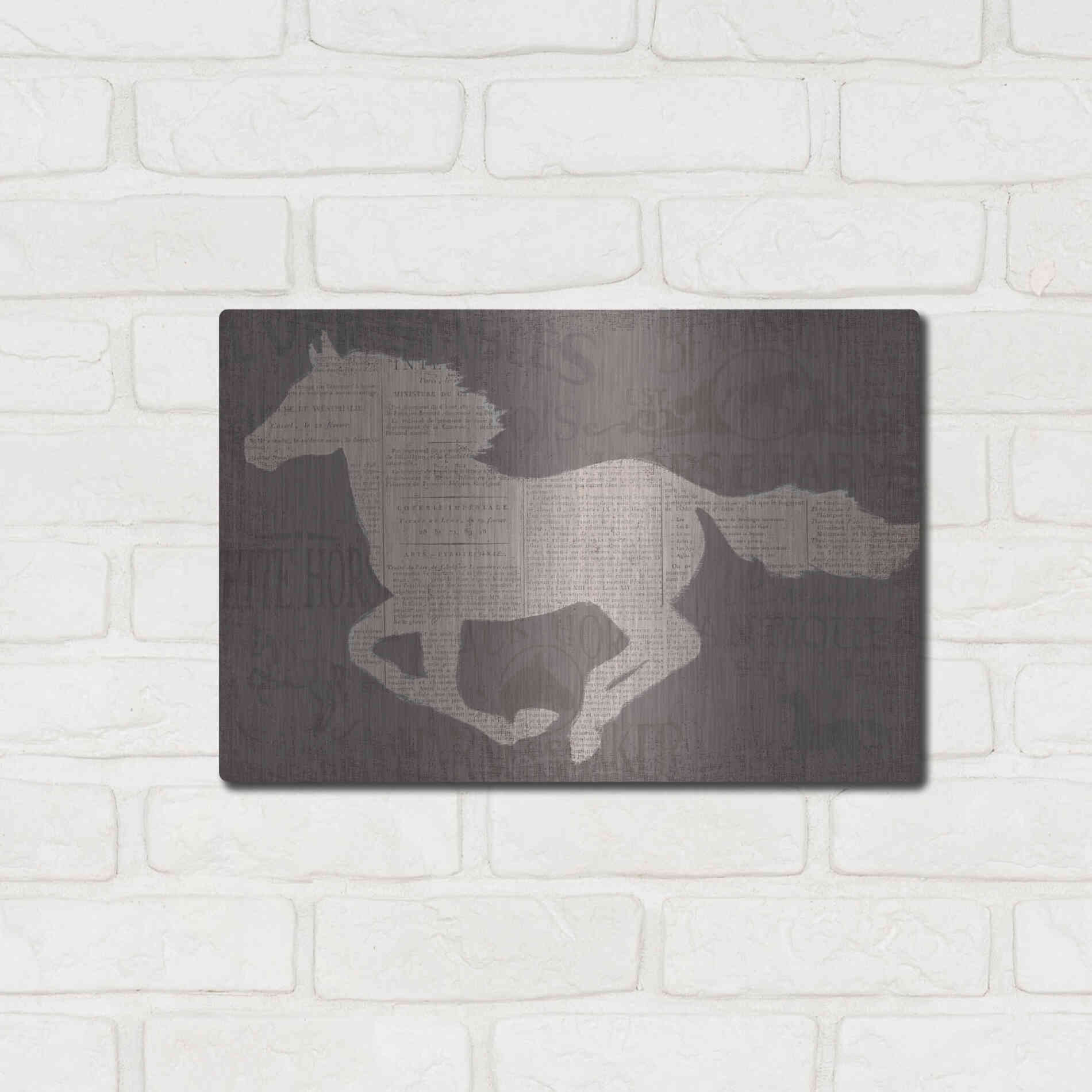 Luxe Metal Art 'Equine I' by James Wiens, Metal Wall Art,16x12