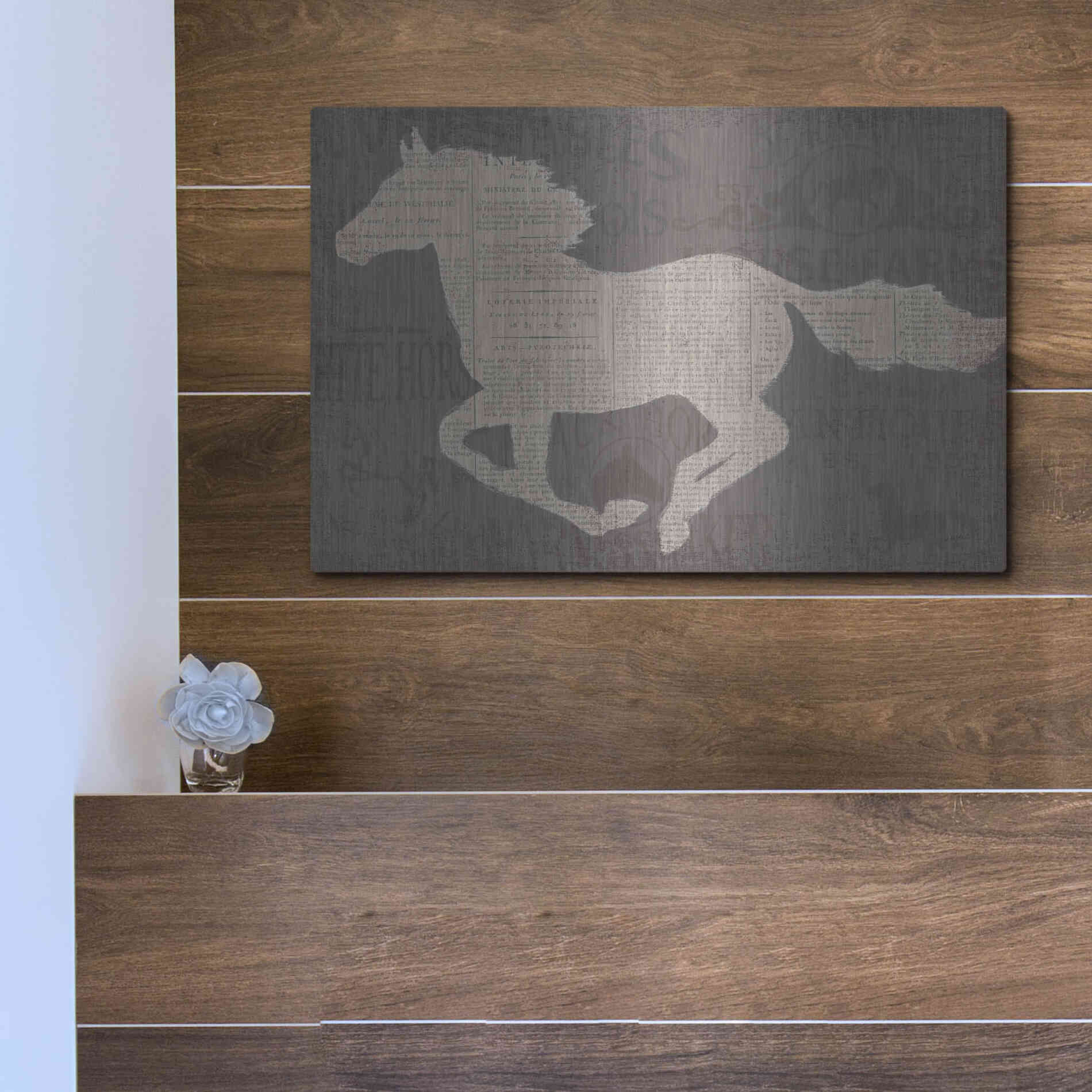 Luxe Metal Art 'Equine I' by James Wiens, Metal Wall Art,16x12