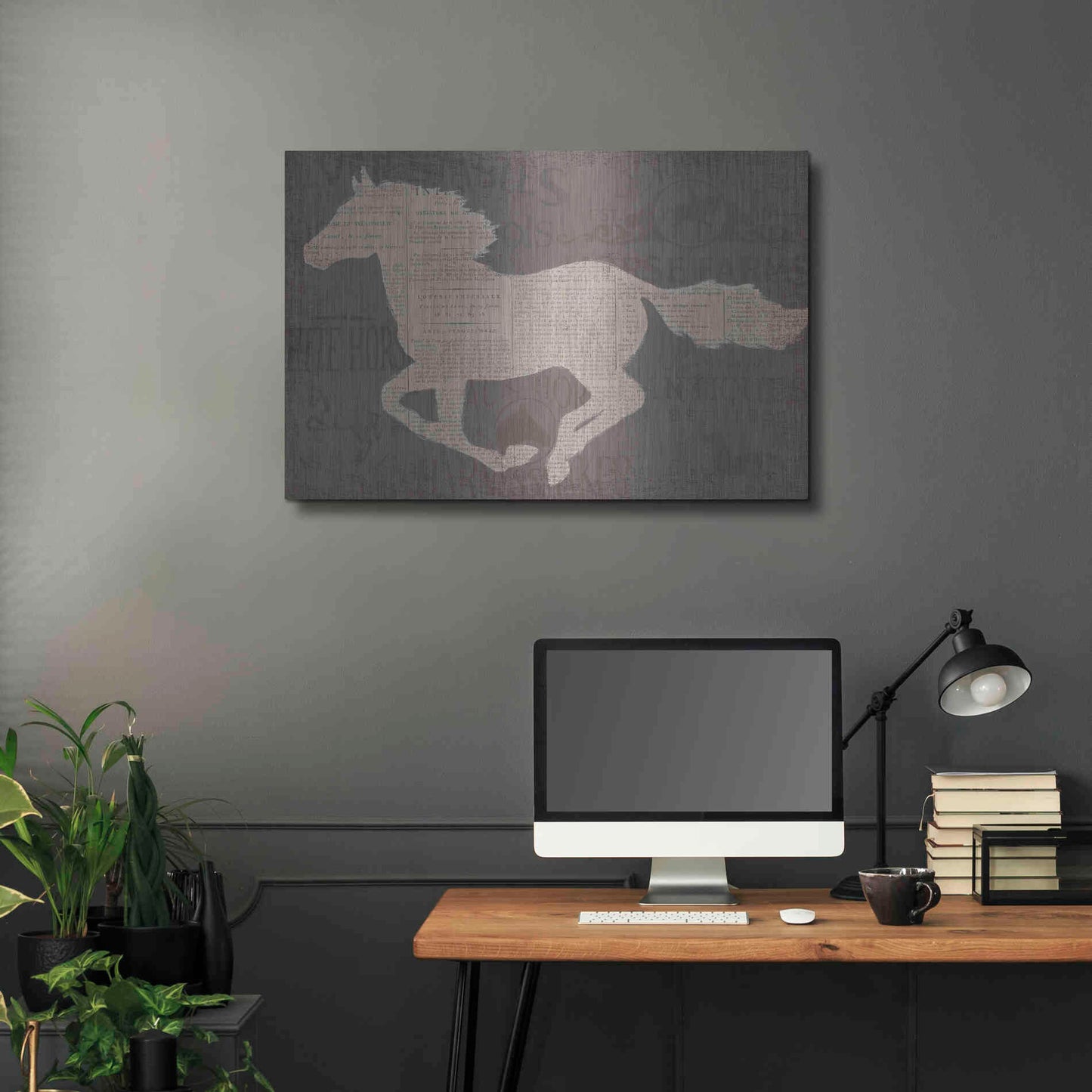 Luxe Metal Art 'Equine I' by James Wiens, Metal Wall Art,36x24