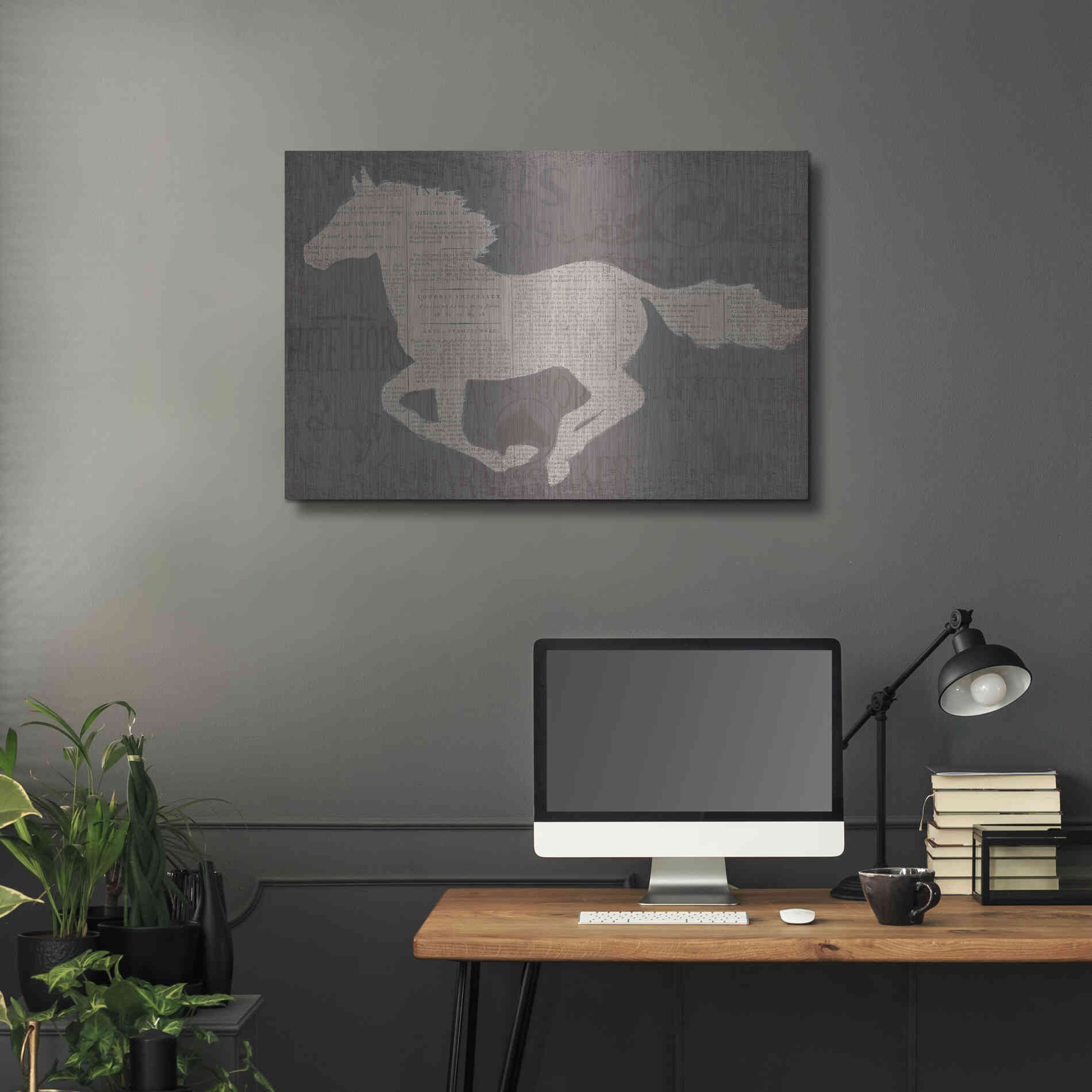 Luxe Metal Art 'Equine I' by James Wiens, Metal Wall Art,36x24