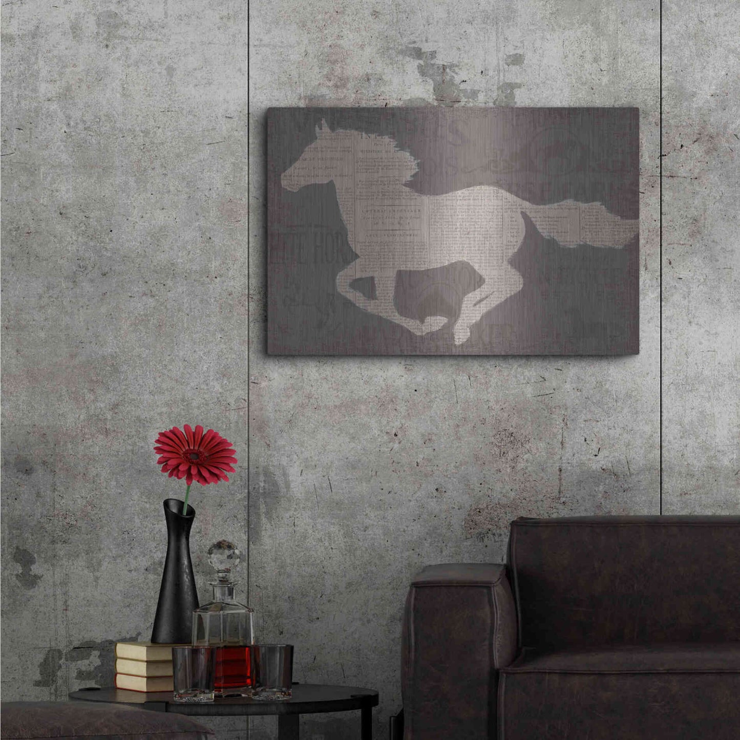 Luxe Metal Art 'Equine I' by James Wiens, Metal Wall Art,36x24