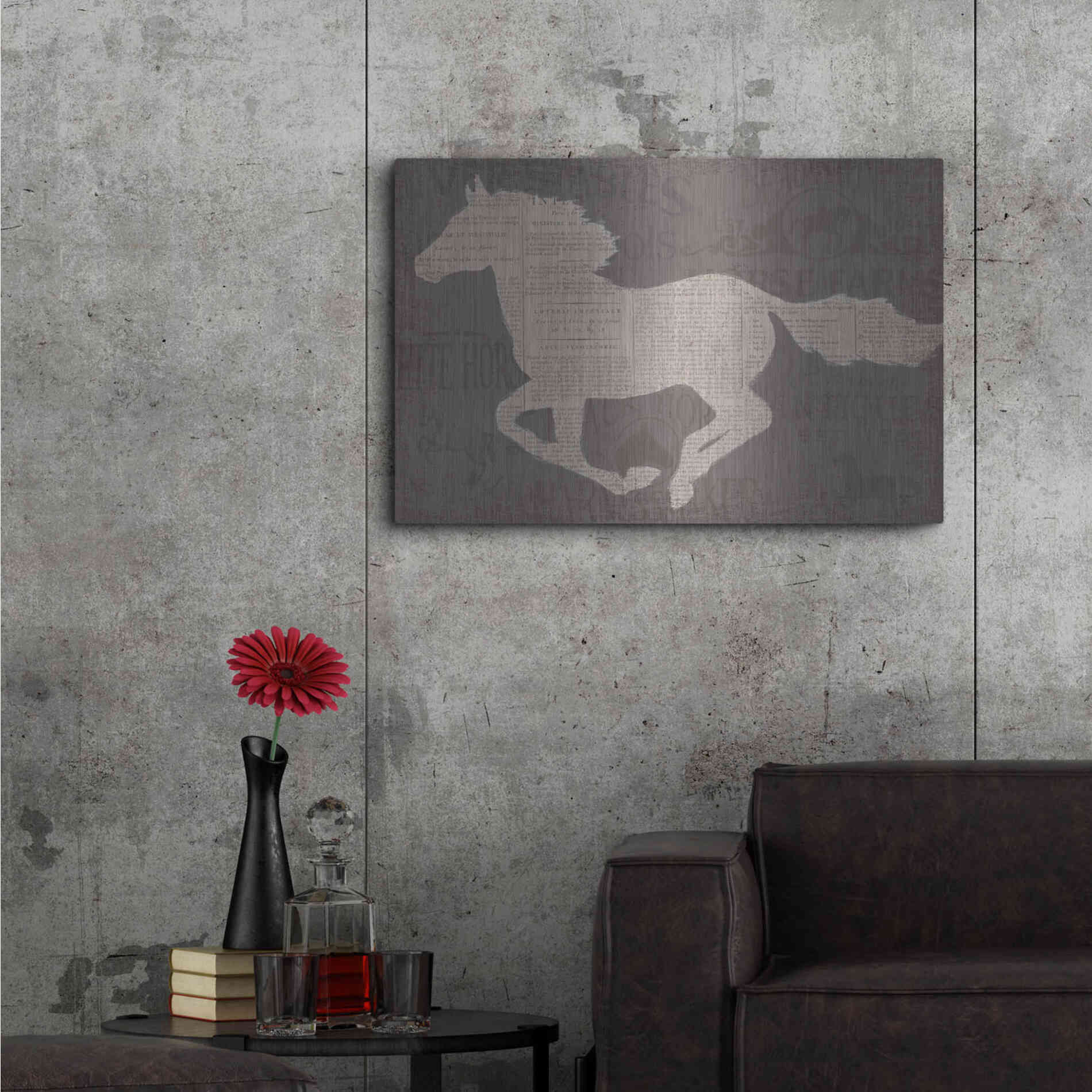 Luxe Metal Art 'Equine I' by James Wiens, Metal Wall Art,36x24