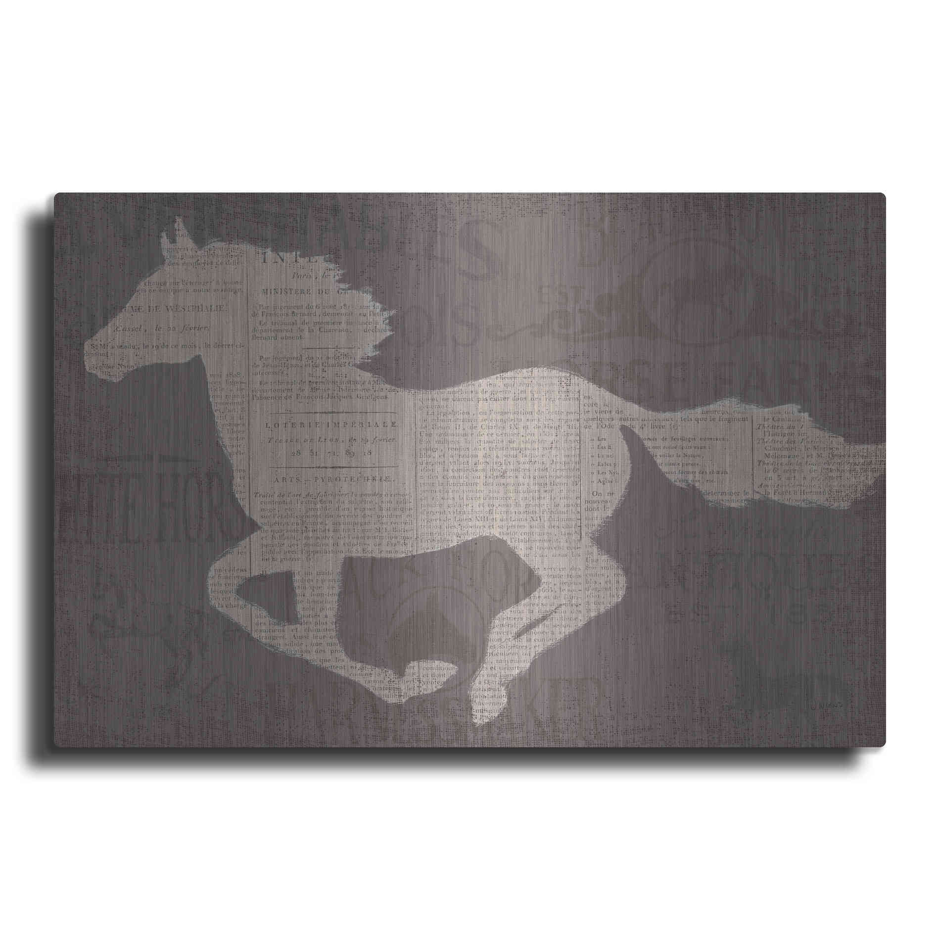Luxe Metal Art 'Equine I' by James Wiens, Metal Wall Art