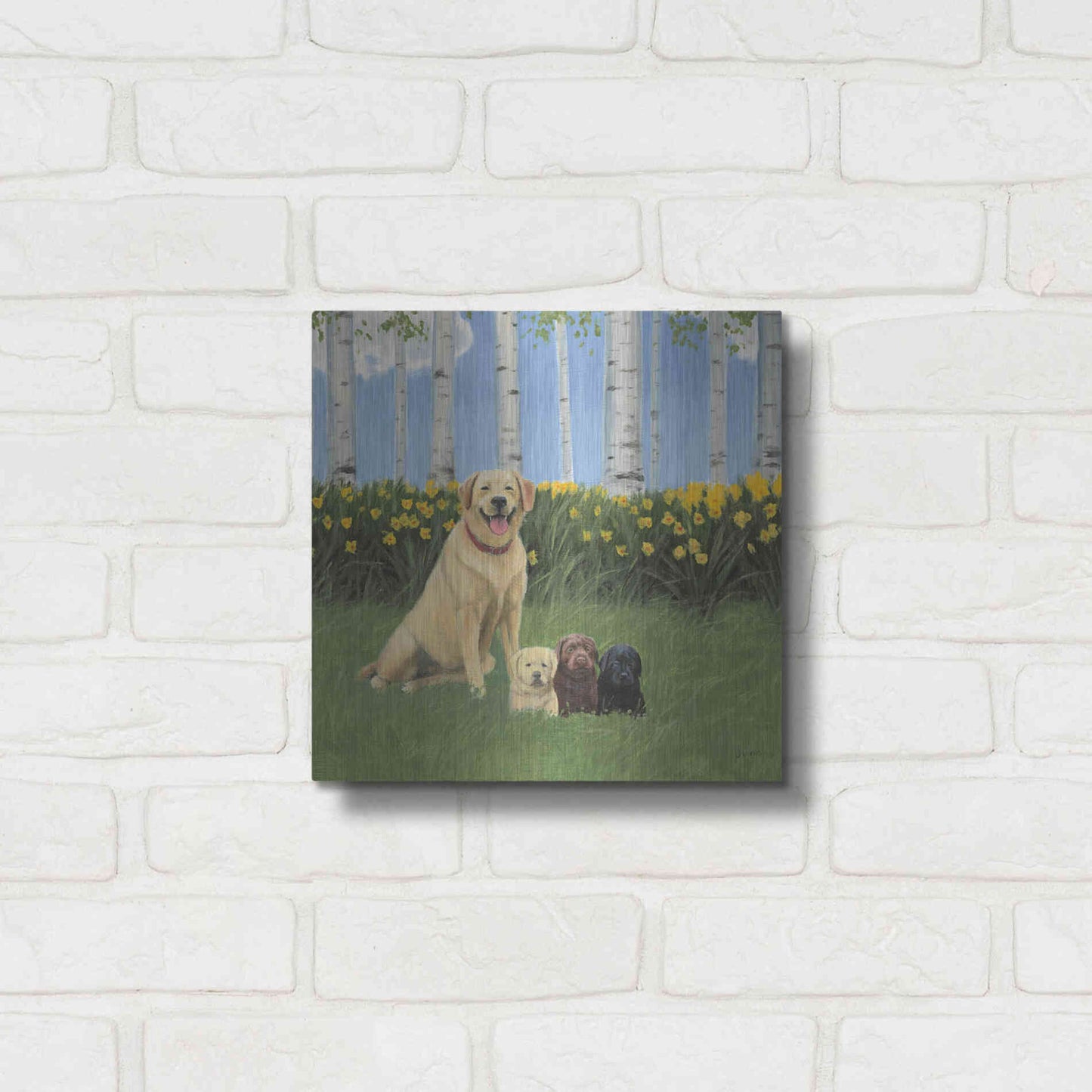 Luxe Metal Art 'Proud Mom' by James Wiens, Metal Wall Art,12x12