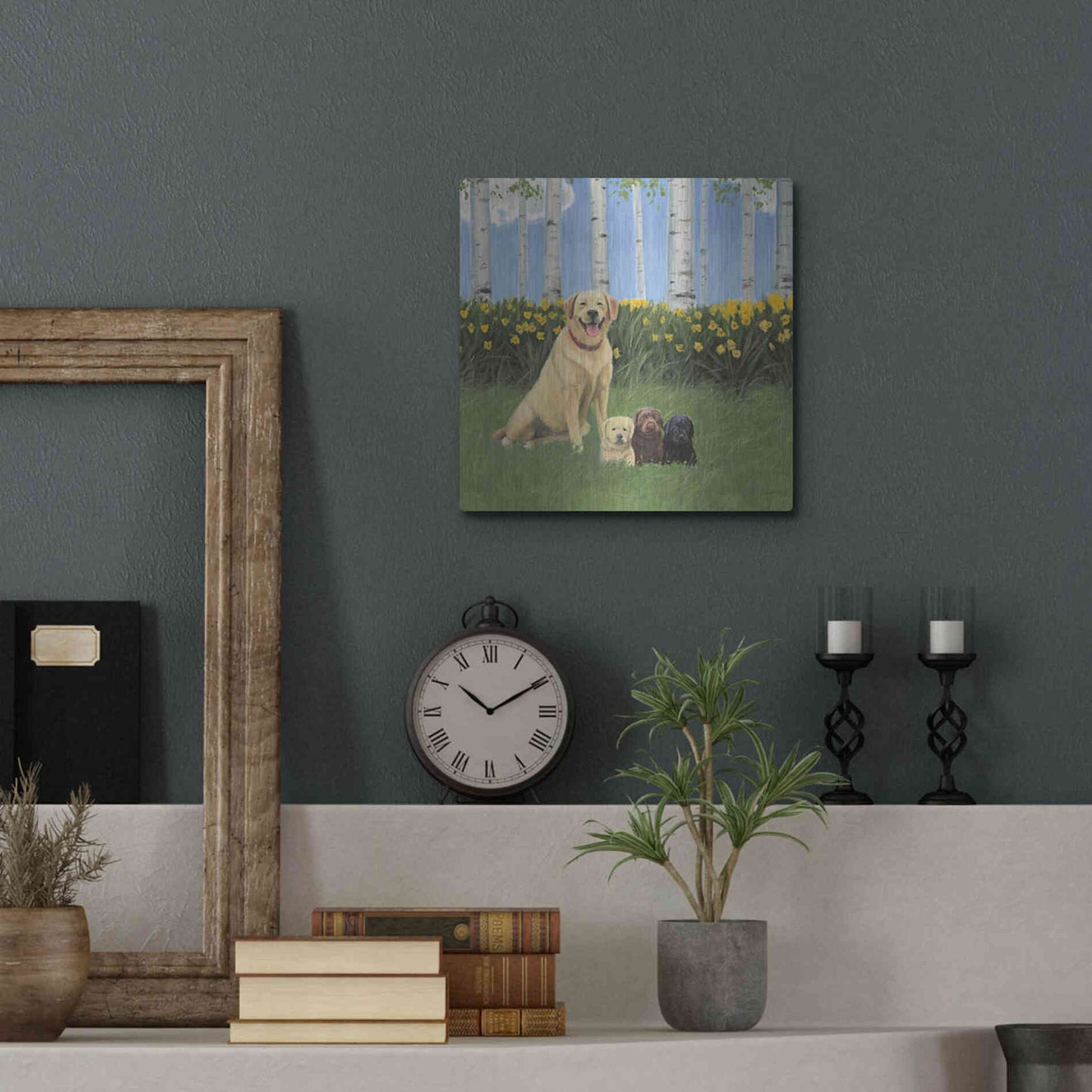 Luxe Metal Art 'Proud Mom' by James Wiens, Metal Wall Art,12x12