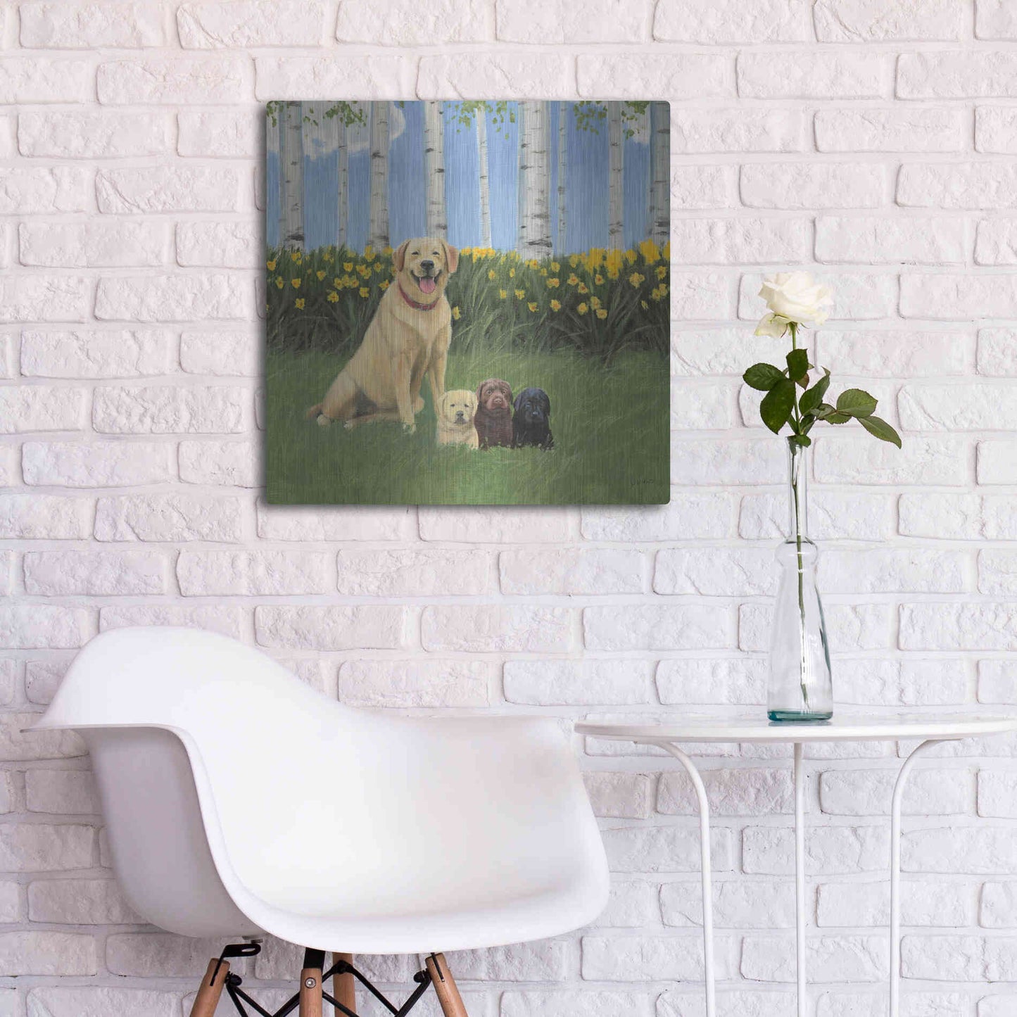 Luxe Metal Art 'Proud Mom' by James Wiens, Metal Wall Art,24x24