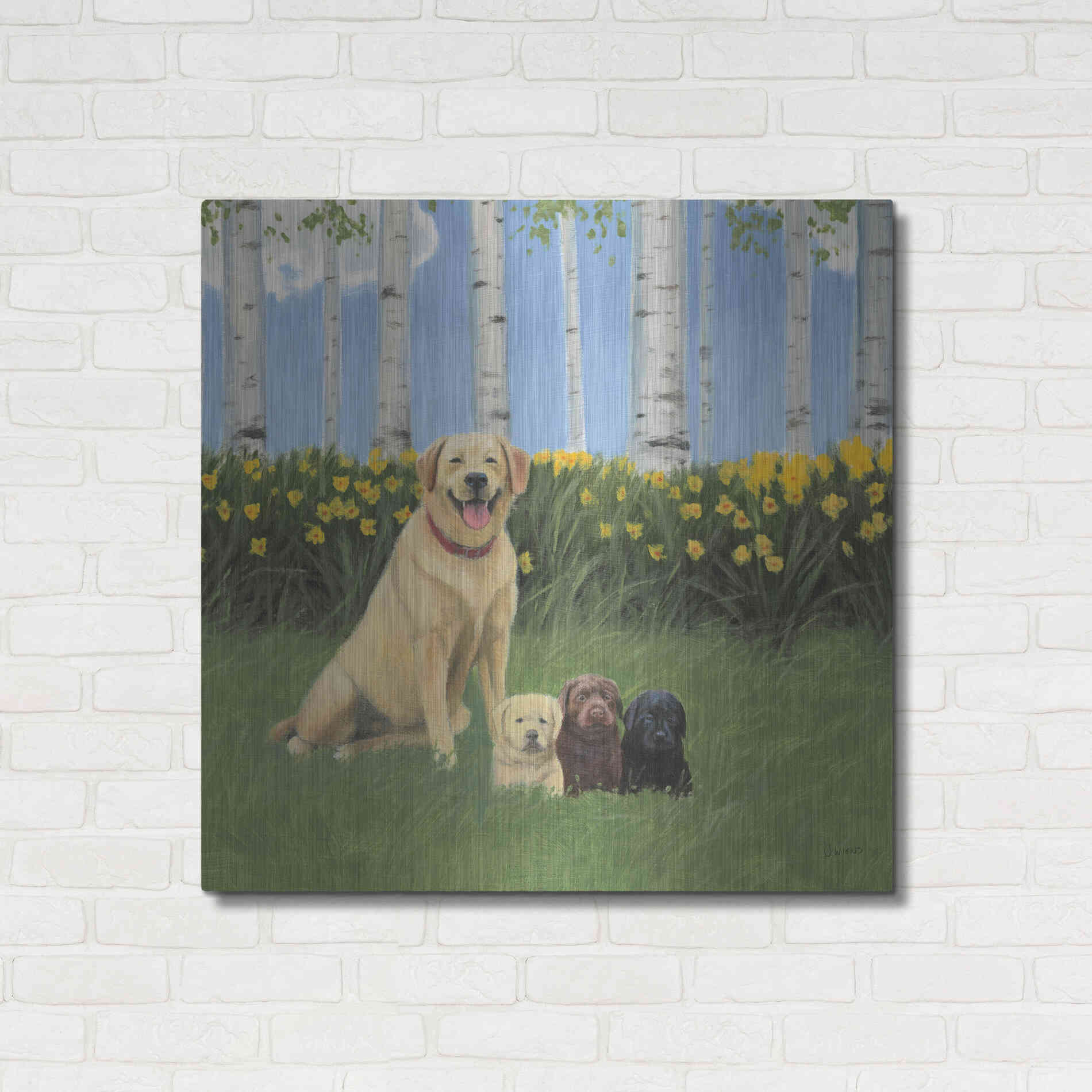 Luxe Metal Art 'Proud Mom' by James Wiens, Metal Wall Art,36x36