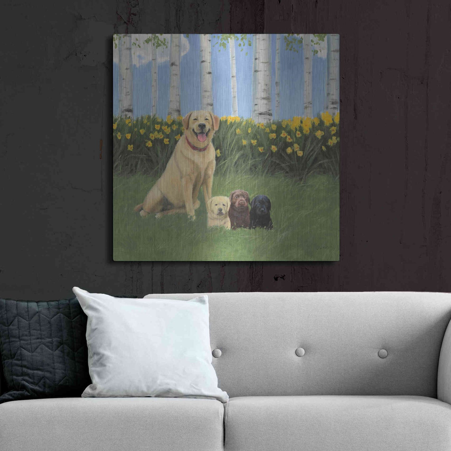 Luxe Metal Art 'Proud Mom' by James Wiens, Metal Wall Art,36x36