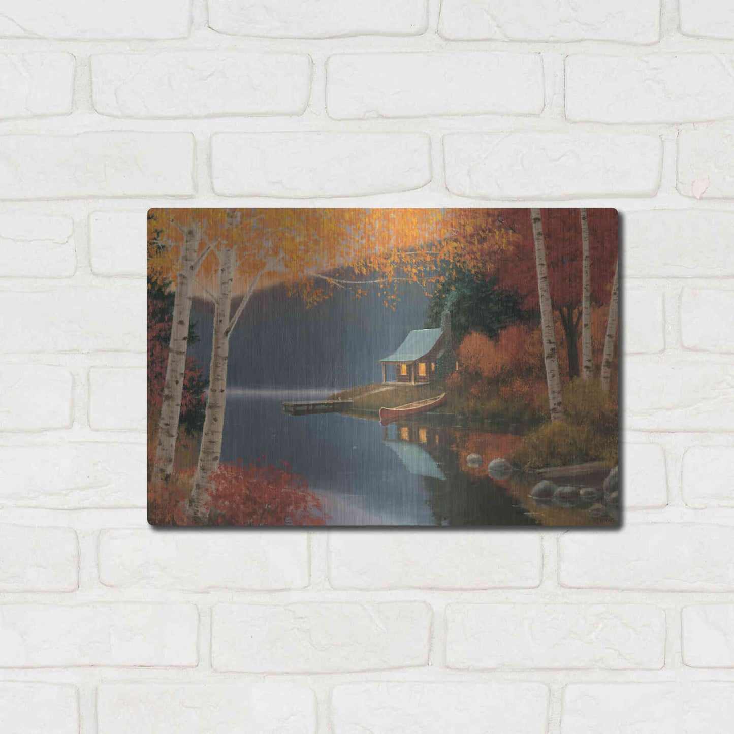 Luxe Metal Art 'Quiet Evening I' by James Wiens, Metal Wall Art,16x12