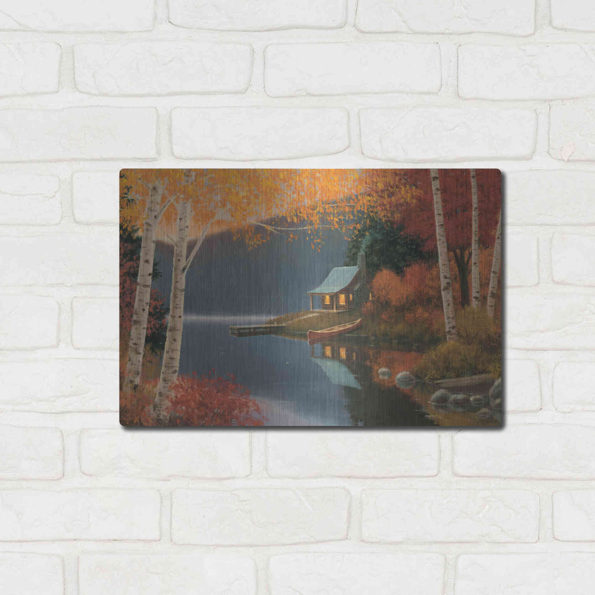 Luxe Metal Art 'Quiet Evening I' by James Wiens, Metal Wall Art,16x12