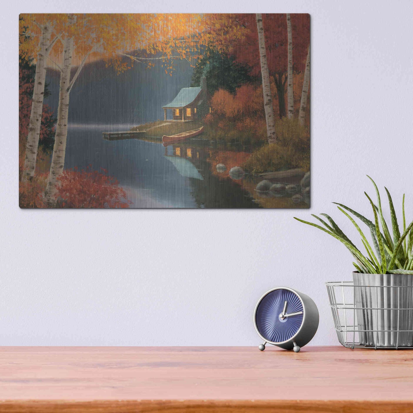 Luxe Metal Art 'Quiet Evening I' by James Wiens, Metal Wall Art,16x12