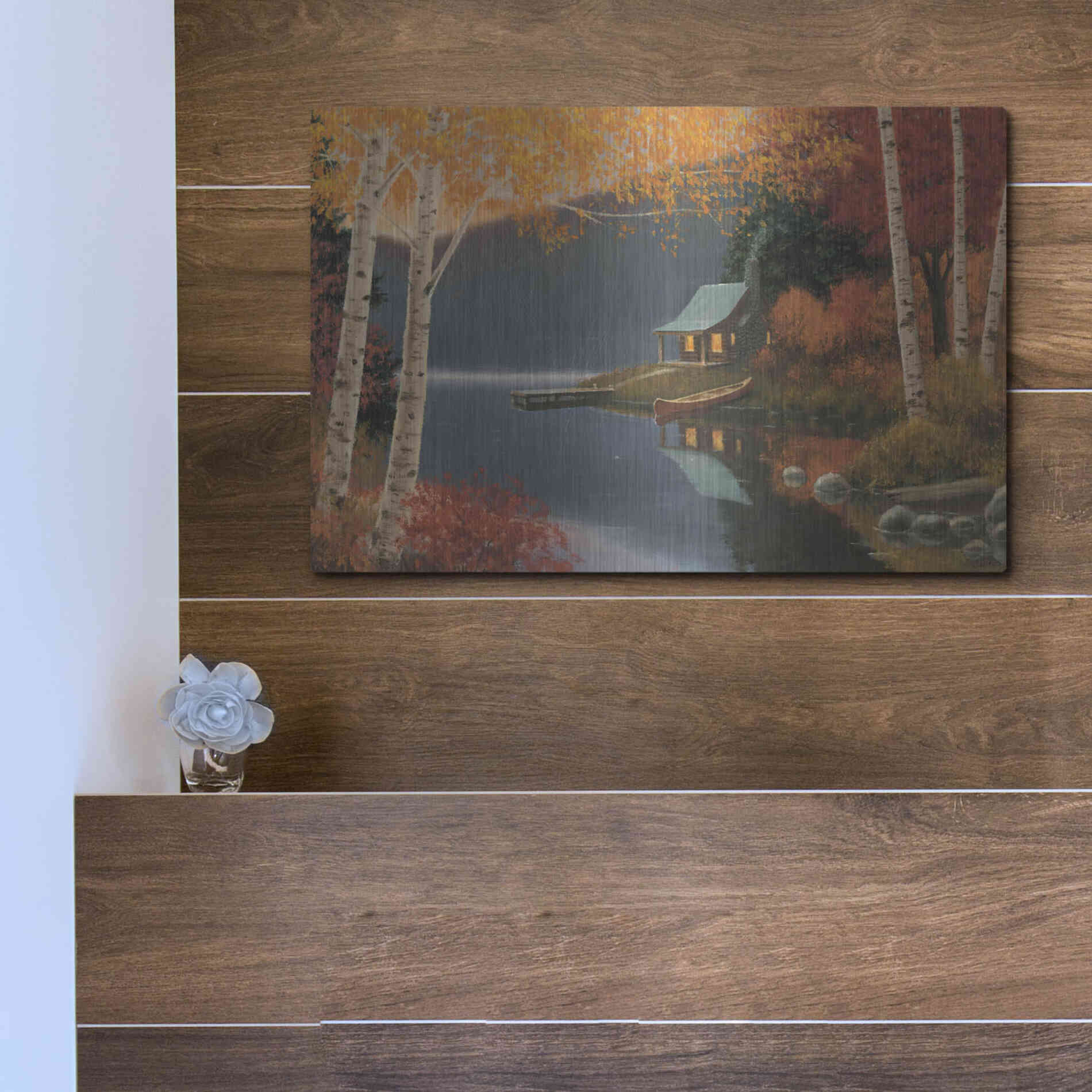 Luxe Metal Art 'Quiet Evening I' by James Wiens, Metal Wall Art,16x12