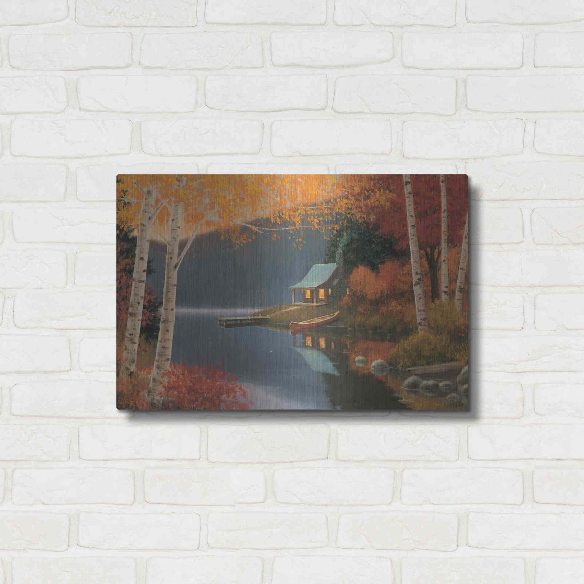 Luxe Metal Art 'Quiet Evening I' by James Wiens, Metal Wall Art,24x16
