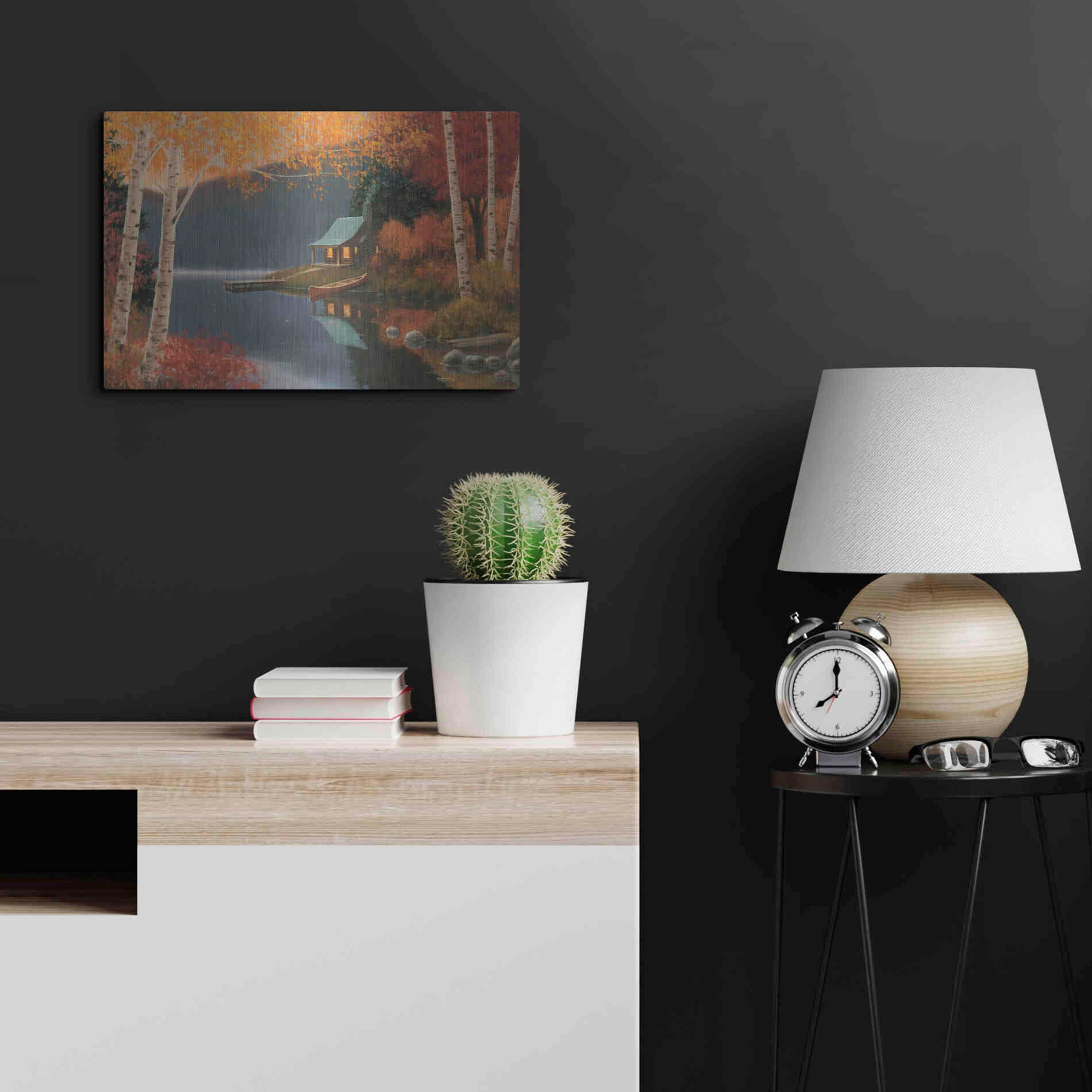 Luxe Metal Art 'Quiet Evening I' by James Wiens, Metal Wall Art,24x16