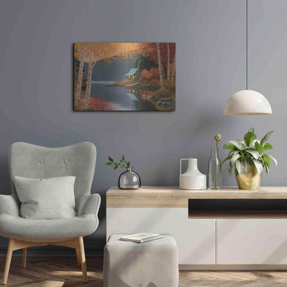 Luxe Metal Art 'Quiet Evening I' by James Wiens, Metal Wall Art,24x16