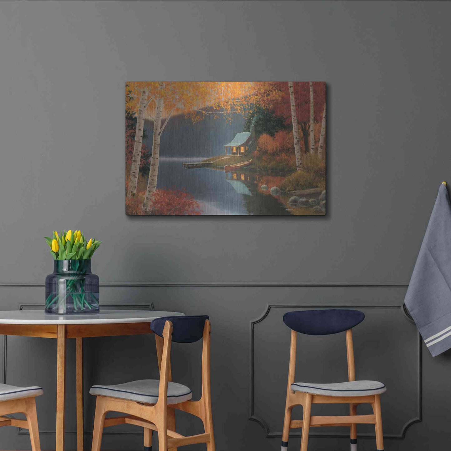Luxe Metal Art 'Quiet Evening I' by James Wiens, Metal Wall Art,36x24