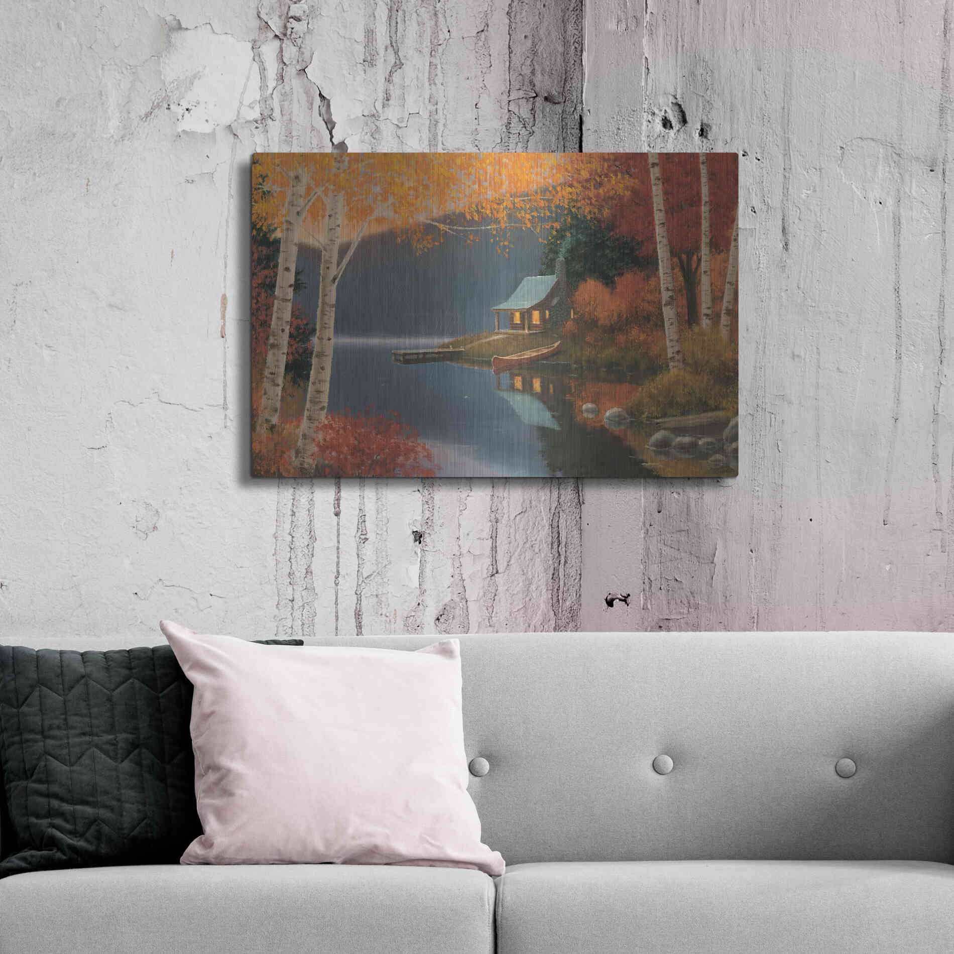 Luxe Metal Art 'Quiet Evening I' by James Wiens, Metal Wall Art,36x24