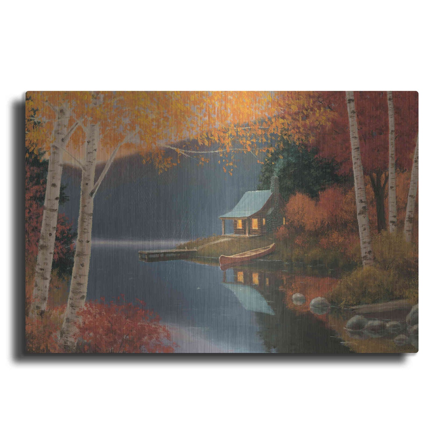Luxe Metal Art 'Quiet Evening I' by James Wiens, Metal Wall Art