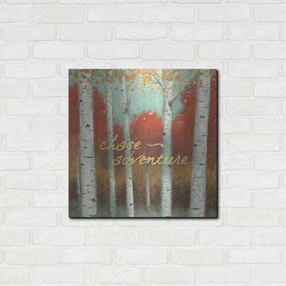 Luxe Metal Art 'Fall Promenade II' by James Wiens, Metal Wall Art,24x24