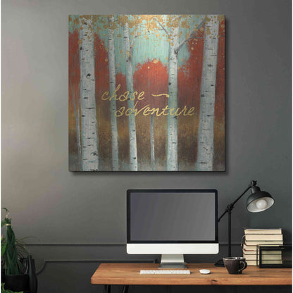 Luxe Metal Art 'Fall Promenade II' by James Wiens, Metal Wall Art,36x36