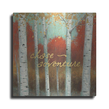 Luxe Metal Art 'Fall Promenade II' by James Wiens, Metal Wall Art