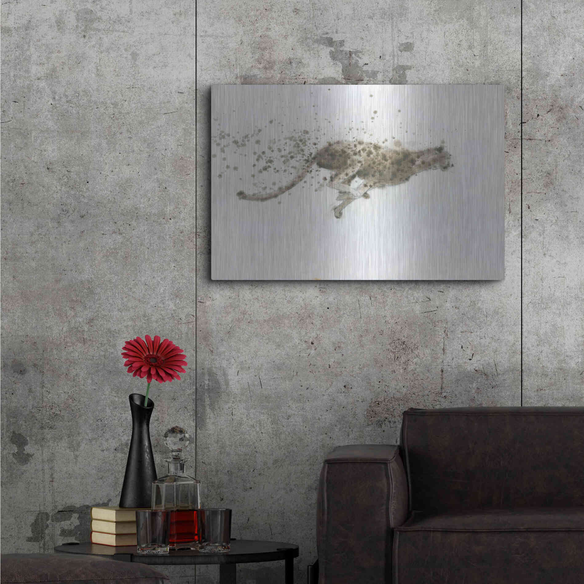 Luxe Metal Art 'Cheetah' by James Wiens, Metal Wall Art,36x24