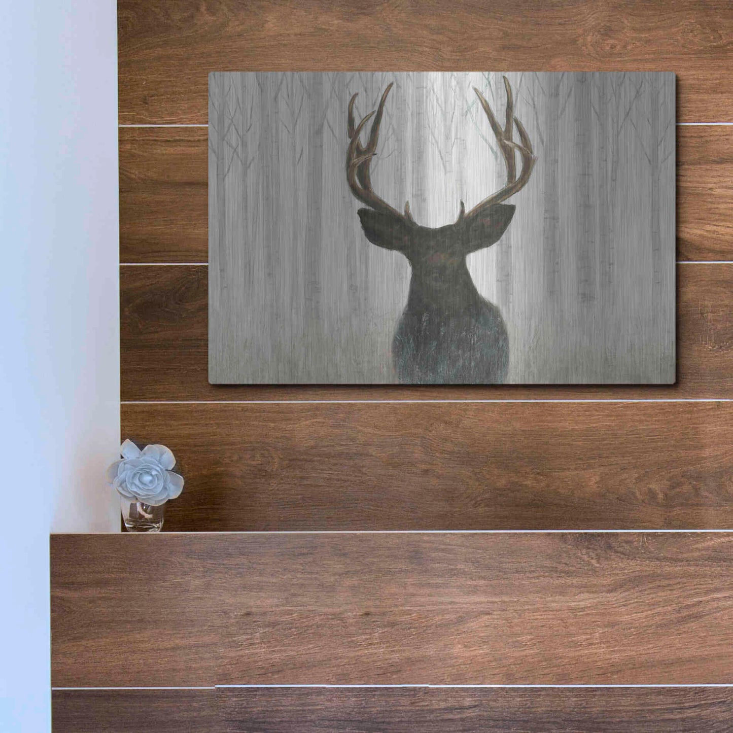 Luxe Metal Art 'Into the Forest' by James Wiens, Metal Wall Art,16x12