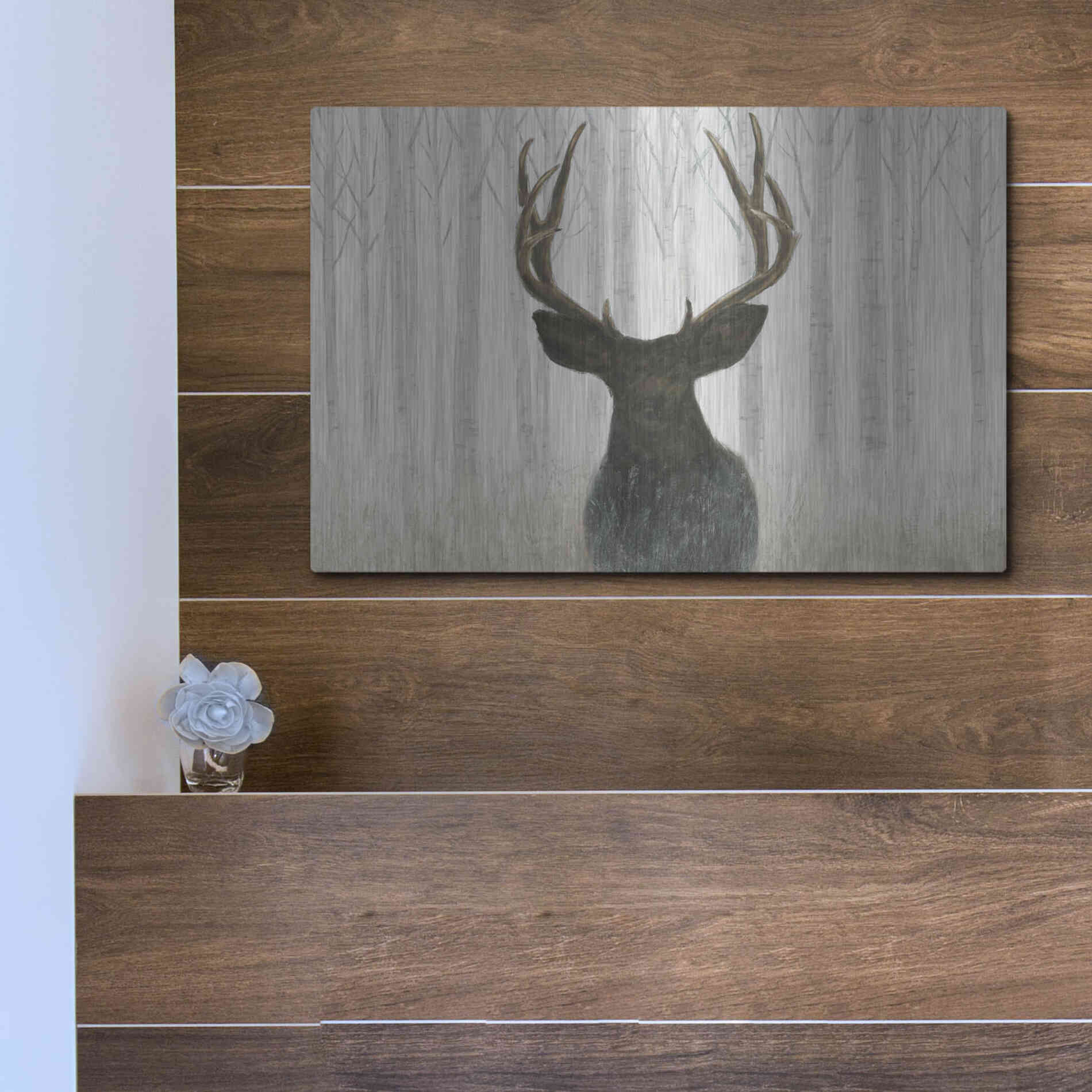 Luxe Metal Art 'Into the Forest' by James Wiens, Metal Wall Art,16x12