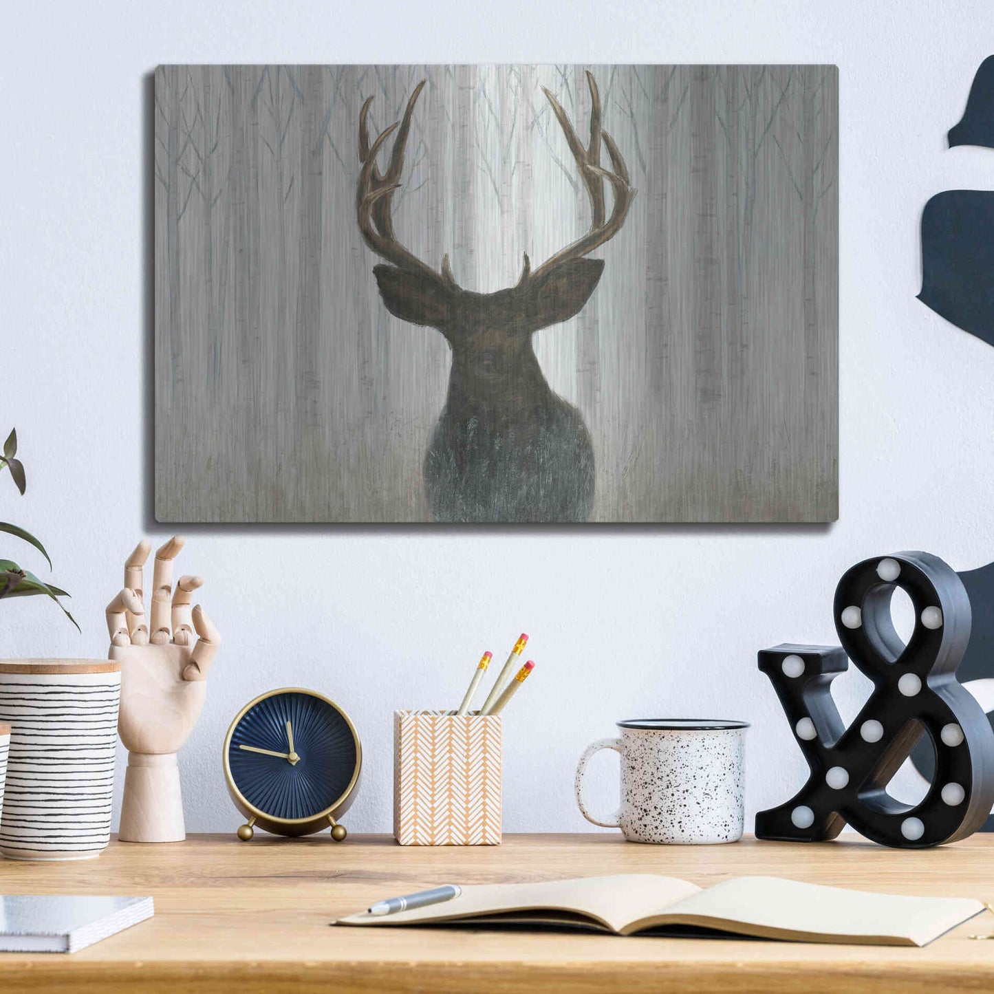 Luxe Metal Art 'Into the Forest' by James Wiens, Metal Wall Art,16x12