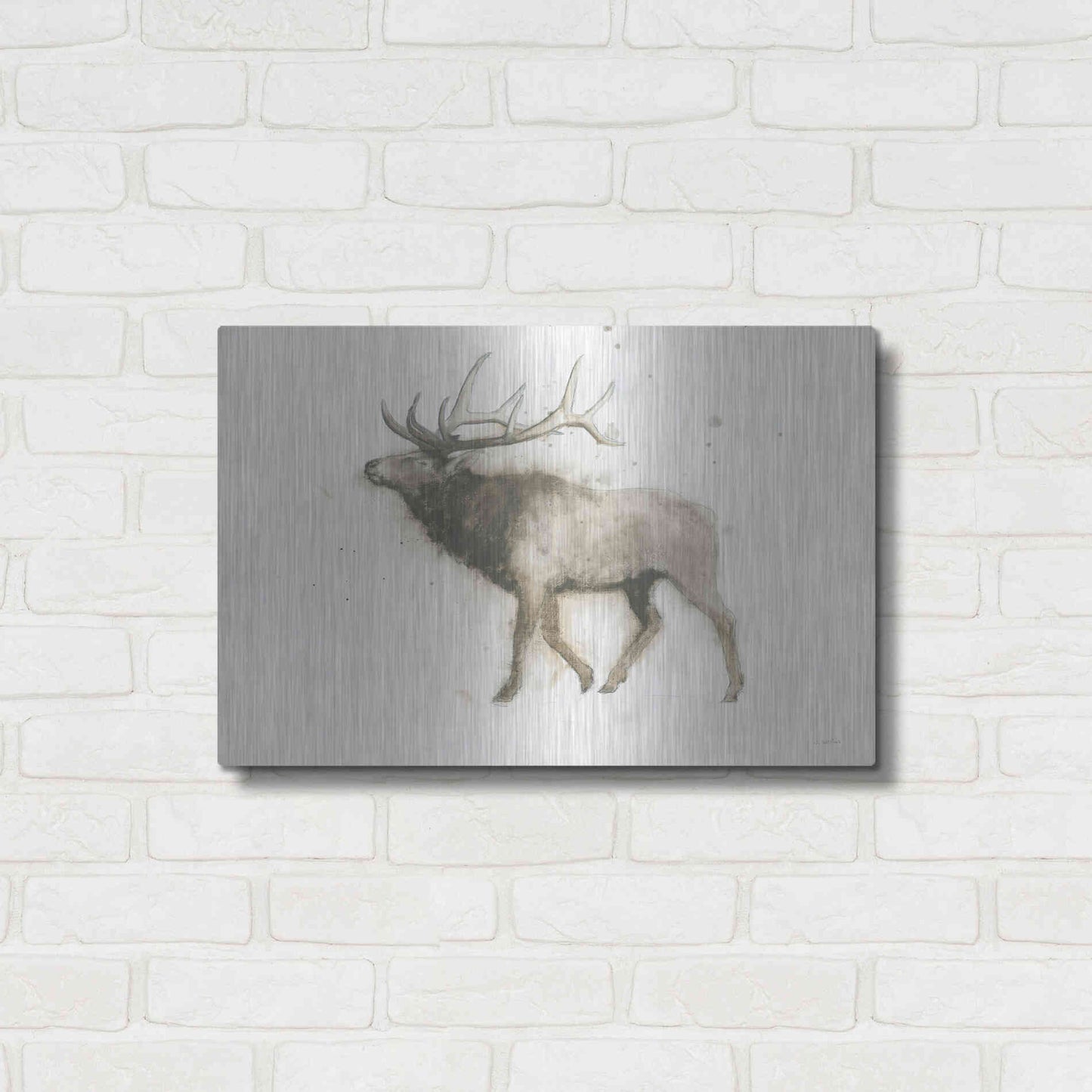 Luxe Metal Art 'Elk' by James Wiens, Metal Wall Art,24x16