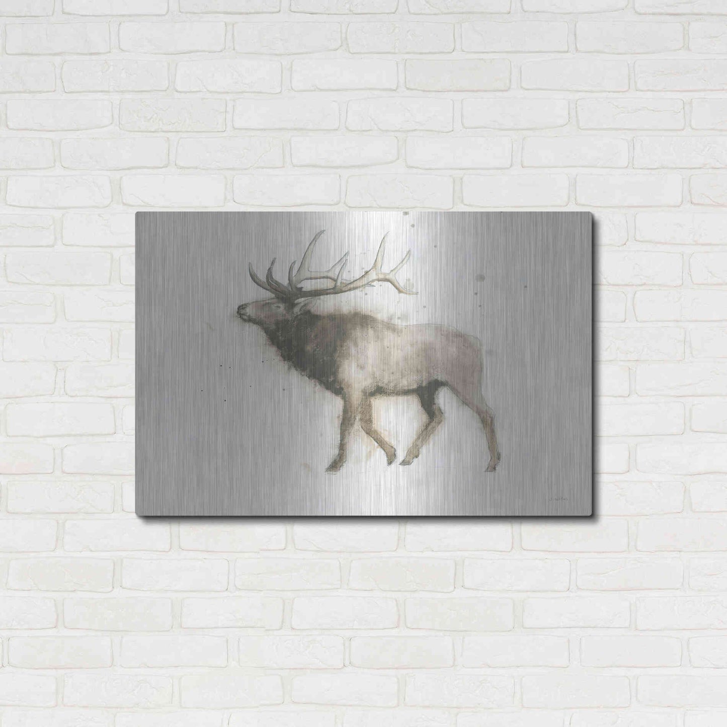 Luxe Metal Art 'Elk' by James Wiens, Metal Wall Art,36x24