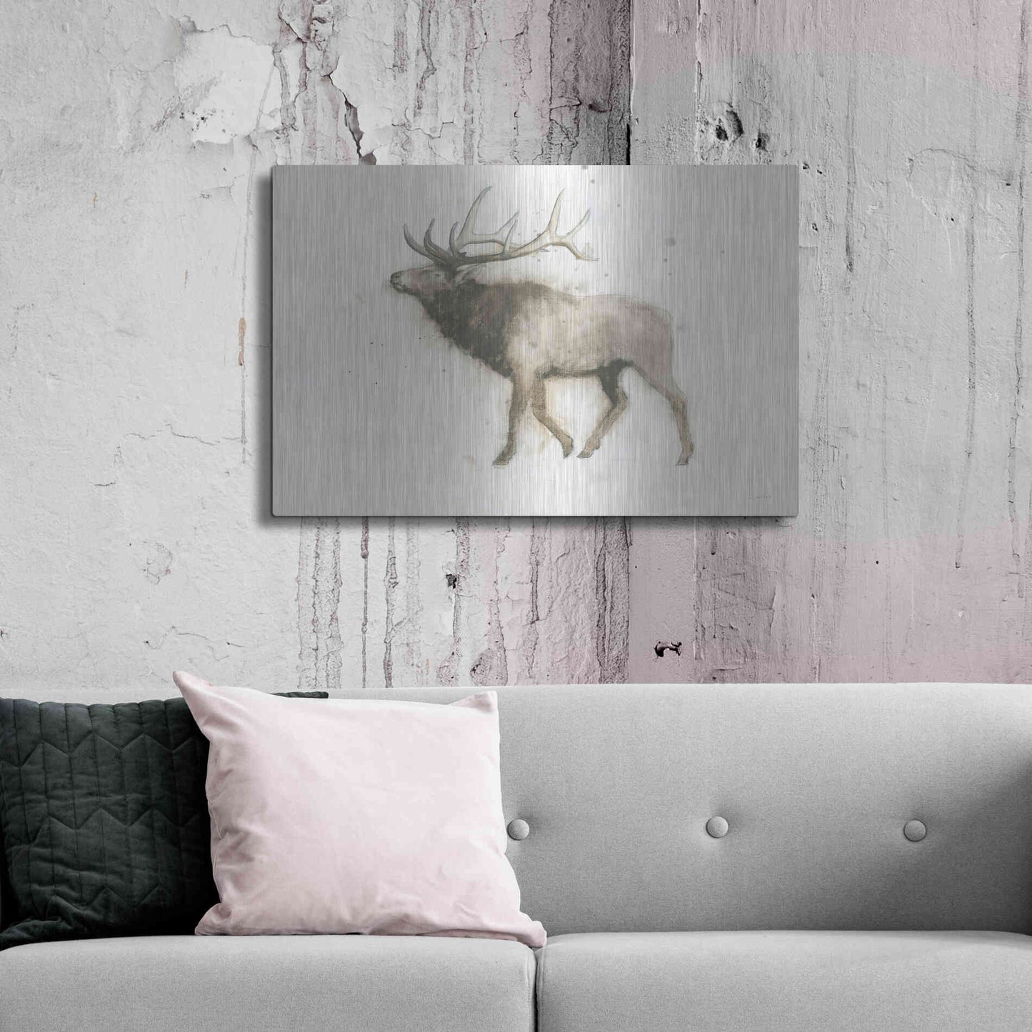 Luxe Metal Art 'Elk' by James Wiens, Metal Wall Art,36x24
