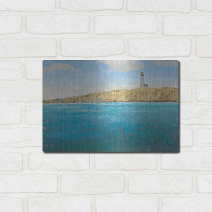Luxe Metal Art 'Lighthouse Seascape II' by James Wiens, Metal Wall Art,16x12