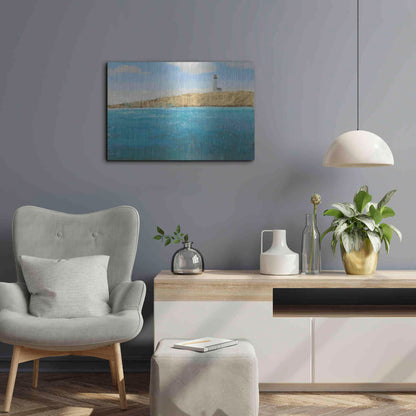 Luxe Metal Art 'Lighthouse Seascape II' by James Wiens, Metal Wall Art,24x16