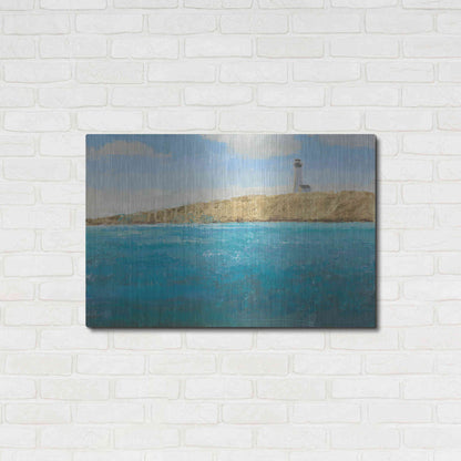 Luxe Metal Art 'Lighthouse Seascape II' by James Wiens, Metal Wall Art,36x24
