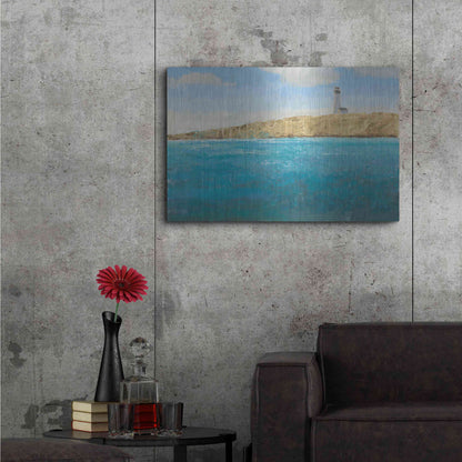 Luxe Metal Art 'Lighthouse Seascape II' by James Wiens, Metal Wall Art,36x24