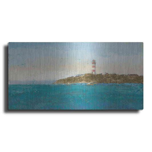 Luxe Metal Art 'Lighthouse Seascape I' by James Wiens, Metal Wall Art