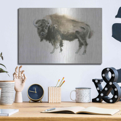 Luxe Metal Art 'Buffalo Bill' by James Wiens, Metal Wall Art,16x12